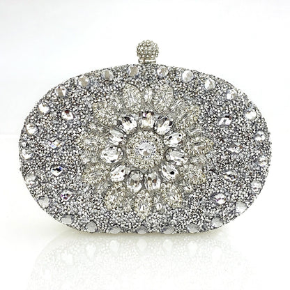 European And American Womens Evening Clutch Diamond-embellished Bag