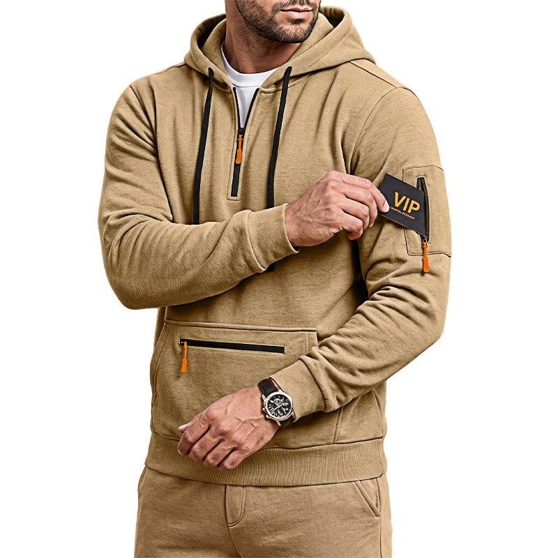 Mens Plus-Size Casual Sports Loose-Fit Sweatshirt