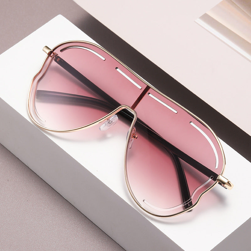 New European And American-style One-piece Oversized Frog-shaped Sunglasses