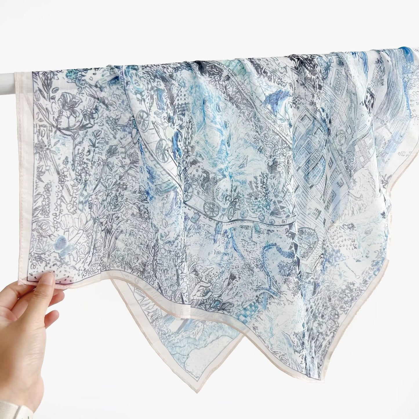 New Breathable Versatile Silk Chiffon Scarf For Women, Also Usable As A Shawl