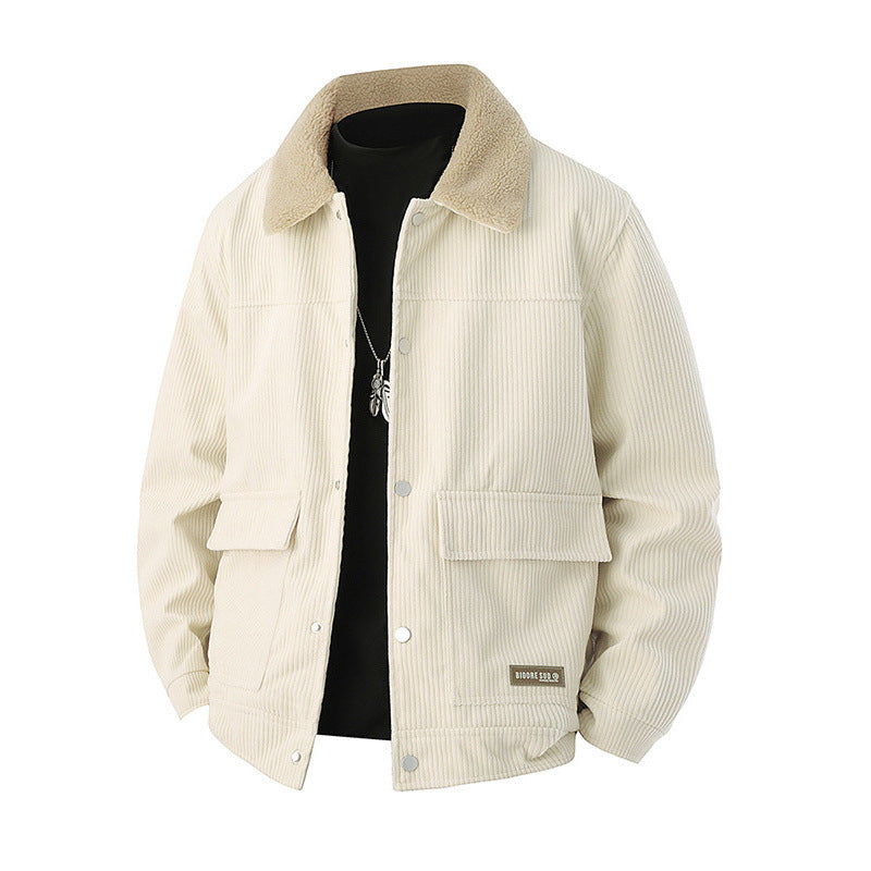 Mens Thickened Lapel Jacket Coat