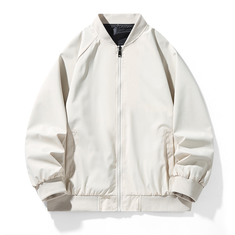 Mens Baseball Jacket With A Stand-up Collar
