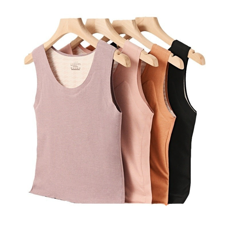 AutumnWinter Fleece-lined Extra-thick Sleeveless Base Top