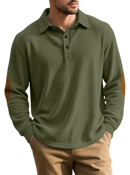 Cross-border Foreign Trade Jacquard Sweatshirt, New Amazon Spring & Autumn Men's Loose Pullover With European & American Style Collar And Elbow Pads