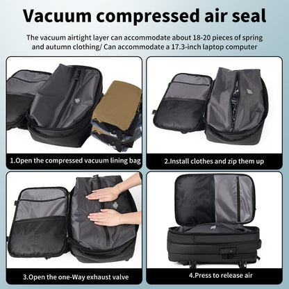 Large-capacity Compression Backpack With USB Charging For Short Trips And Travel