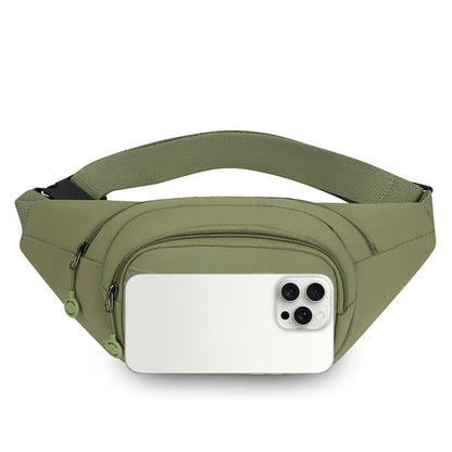 New Simple Crossbody Bag Forest Series Versatile Leisure Nylon Shoulder Bag Outdoor Sports Mobile Waist Bag Women's Chest Bag