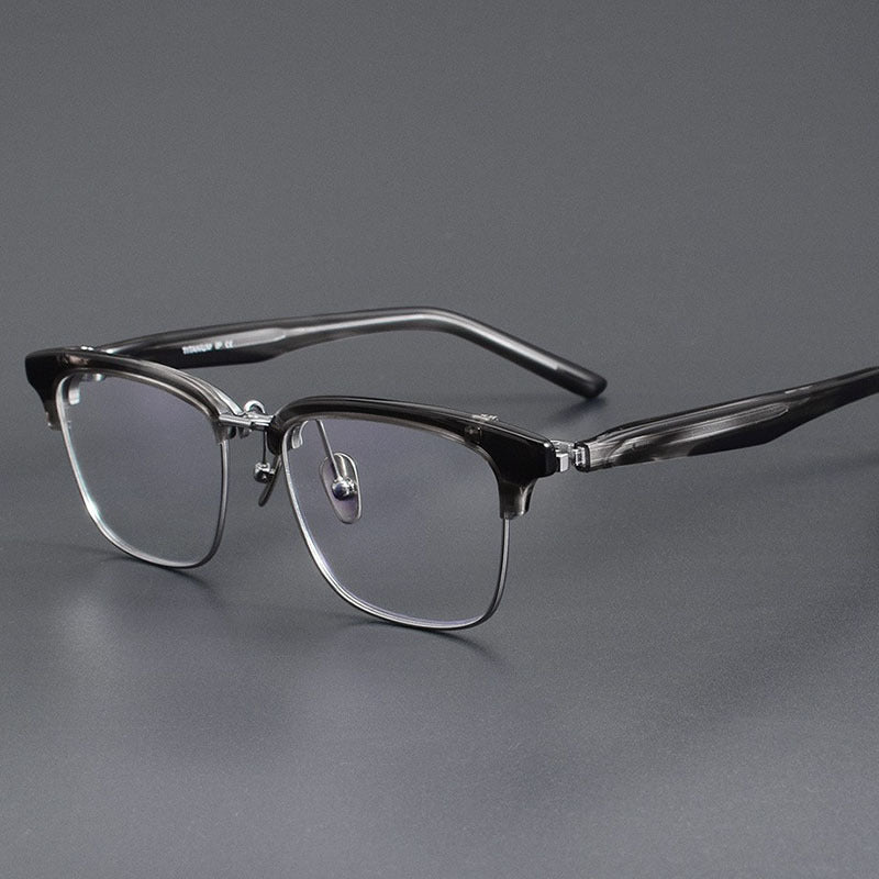 Mens Myopic Eyeglass Frames For Wide Faces, Pure Titanium Version