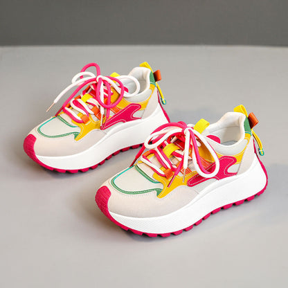Dad Shoes Women's Summer And Autumn Raise The Bottom Color Matching