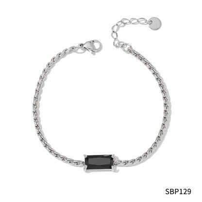 Simple Collarbone Necklace & Bracelet Set