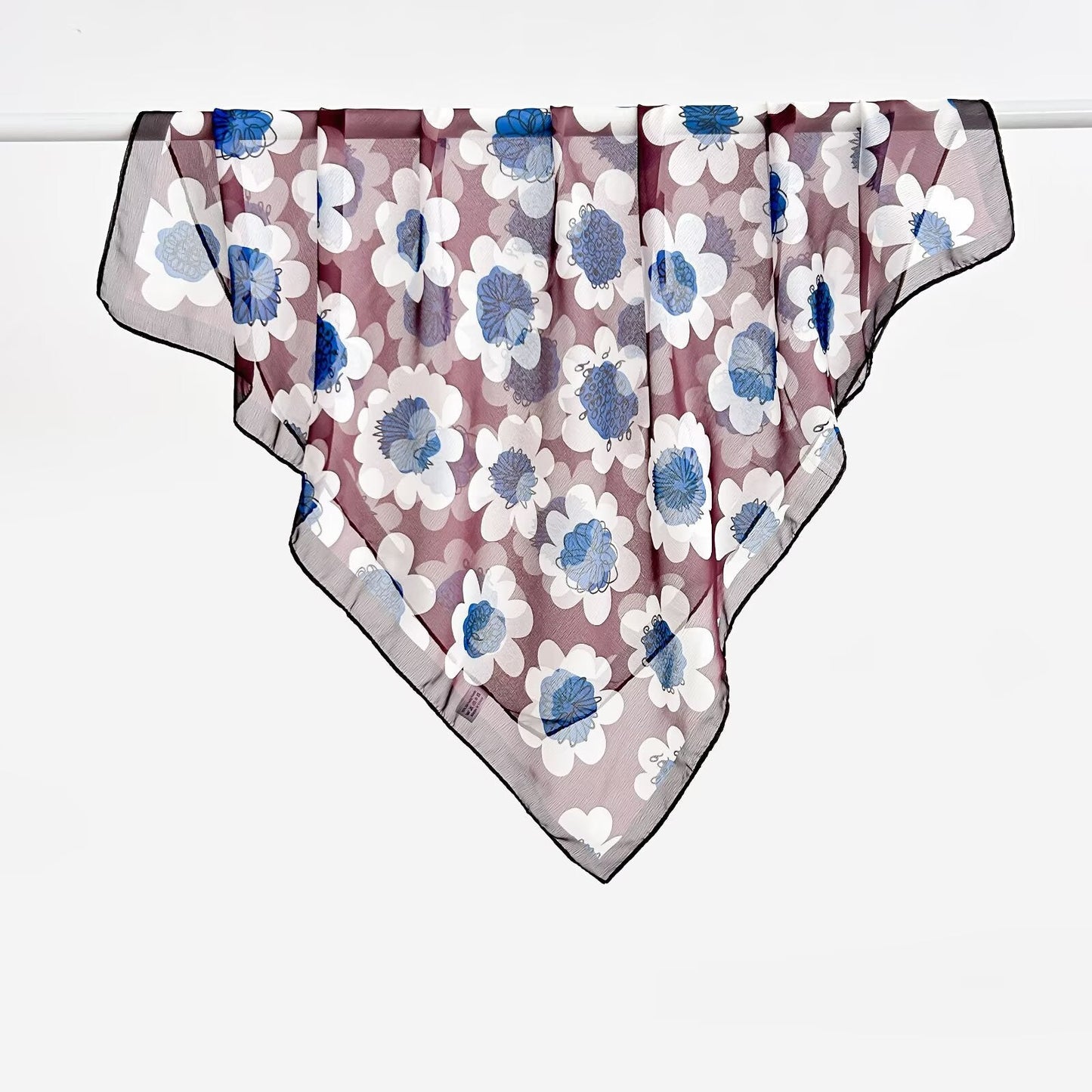 Versatile Printed Thin Square Scarf