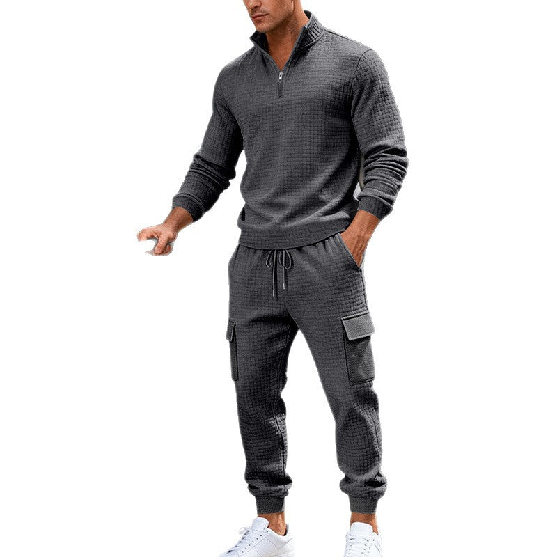 Mens Loose-Fit Casual Workwear Sports Suit