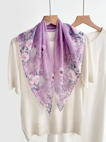 New Breathable Versatile Silk Chiffon Scarf For Women, Also Usable As A Shawl