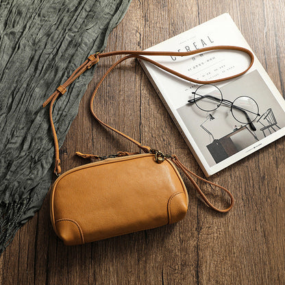 Vintage And Artistic Single-shoulder Bag Made Of Tree Bark Leather