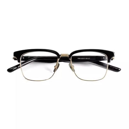 Mens Myopic Eyeglass Frames For Wide Faces, Pure Titanium Version