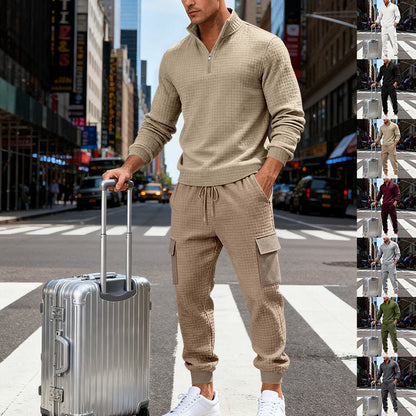 Mens Loose-Fit Casual Workwear Sports Suit