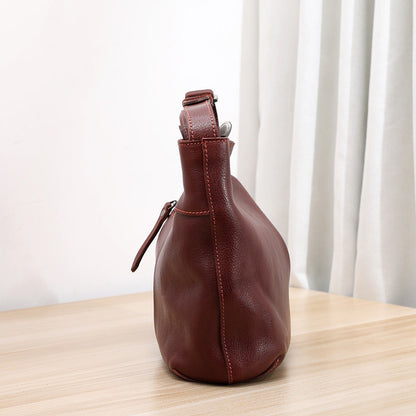 Womens Fashionable Washed-Effect Minimalist Shoulder Bag