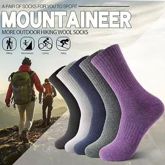 Fleece-lined Thermal Cashmere Socks Mid-length Stockings