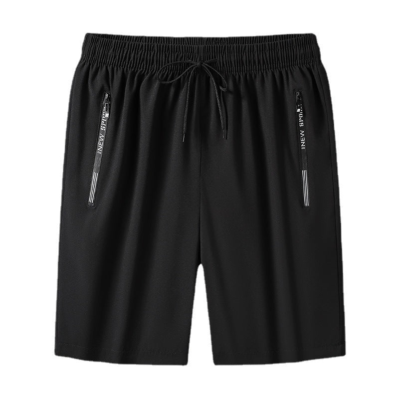 Men's Shorts Summer New Cross-border Ice-cool Four-sided Elastic Outer Wear Pants Casual Sports Pants Ice Silk Beach Pants