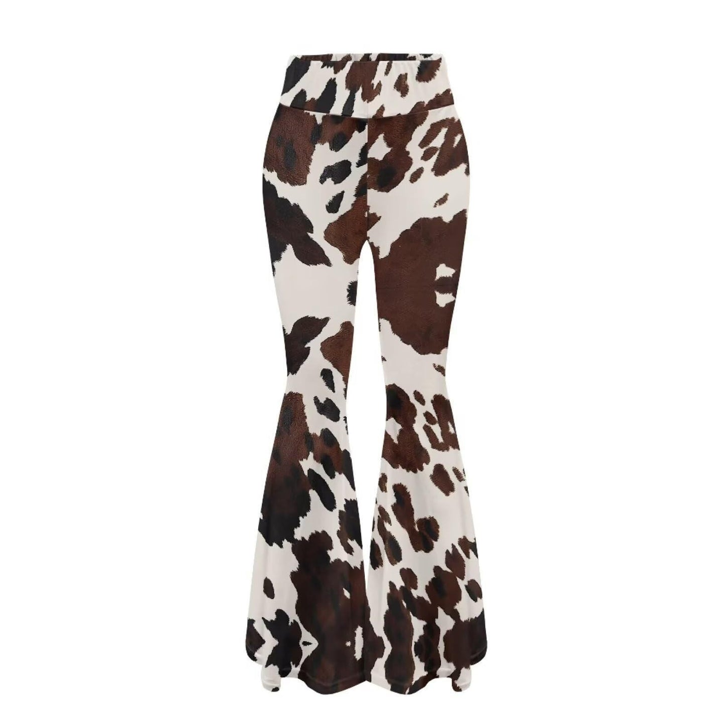 Leopard-print Hip-lifting Tight Leggings Straight-leg Bootcut Pants