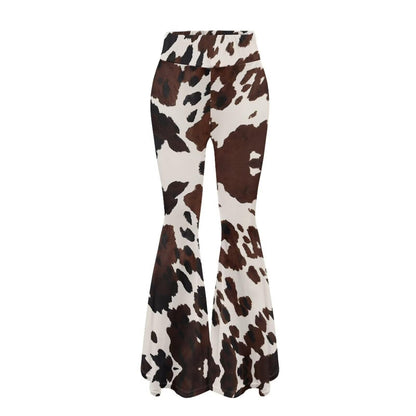 Leopard-print Hip-lifting Tight Leggings Straight-leg Bootcut Pants