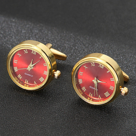 Men's Rotatable Golden Cufflinks