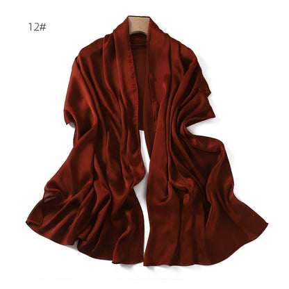 Solid-color Womens Summer Shawl Sunscreen Scarf
