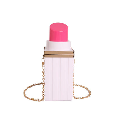 Acrylic Lipstick-shaped Single-shoulder Crossbody Bag