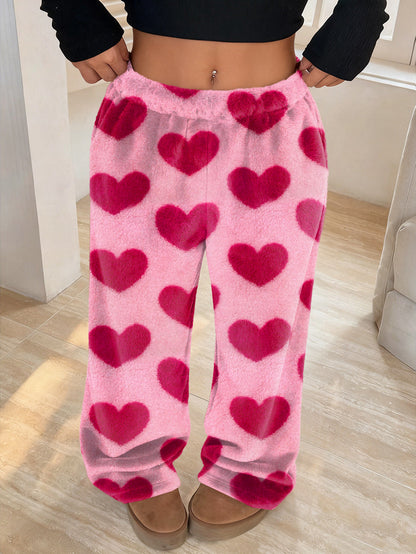 Straight-leg Wide-leg Pants Fashionable Plush  For Women