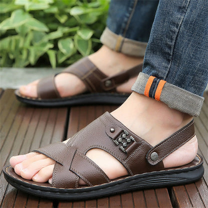Beach Shoes Non-slip And Abrasion-resistant Fashionable Slip-on Sandals With A Soft Sole For Outdoor Wear