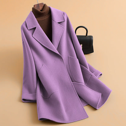 New Autumnwinter Mid-length High-end Double-faced Wool Coat For Women