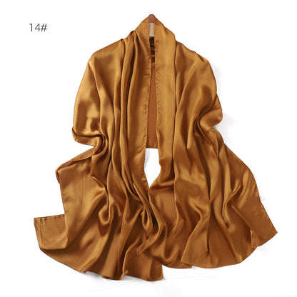 Solid-color Womens Summer Shawl Sunscreen Scarf