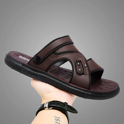 Mens Sandals Leather Platform Design Dual-purpose For Beach And Outdoor Wear