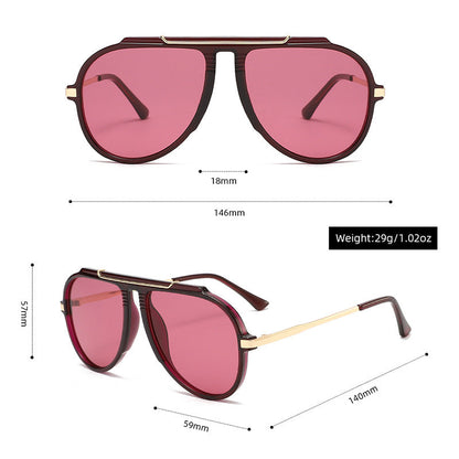 3654 Metal Double-Bridge Aviator Sunglasses Cross-Border E-Commerce Foreign Trade Amazon Fashion Uv400 Unisex