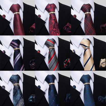 Multi Colored Striped Floral Mens Tie