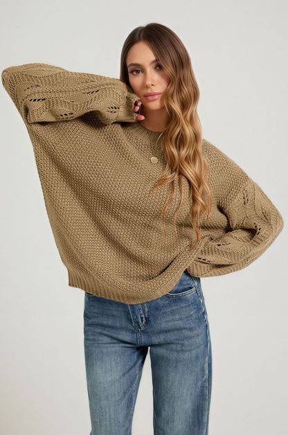 Arrival Womens Solid-color Pullover Sweater