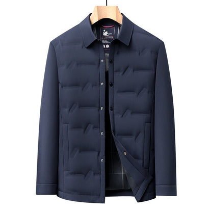 Lightweight Mens Short Down Jacket Thickened Warm Business Casual Coat For Autumn Winter