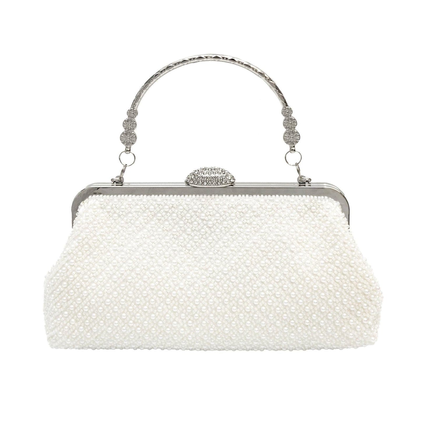 Solid-color Fine-bead New Clutch Bag