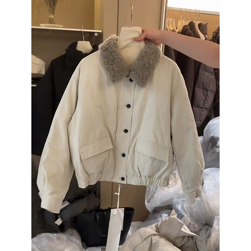Women's Retro Warm Fur Collar Jacket
