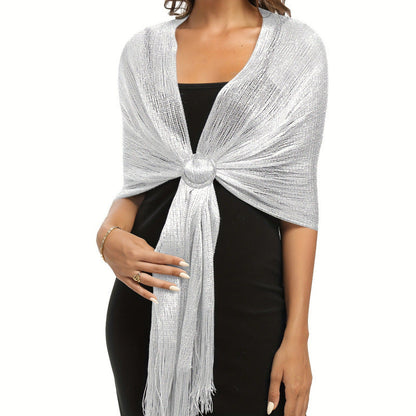 Gold And Silver Thread Flat Towel For Seaside Beach Outings