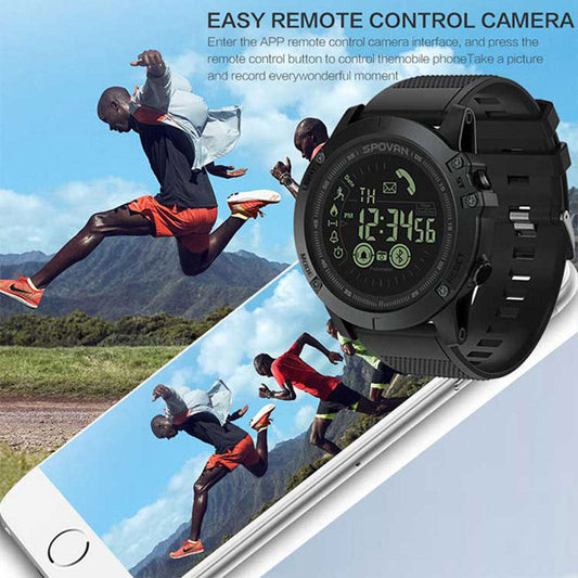 Bluetooth Sports Smartwatch: Step Reminder, Waterproof