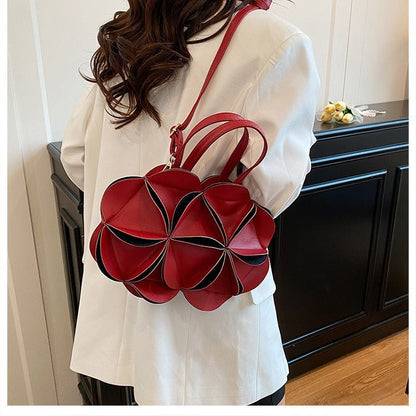 Womens Red Small Handbag Crossbody Or Shoulder Tote Style