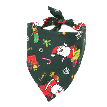 Pet Saliva Towel Cotton Triangle Scarf Dog Scarf Cat Bib