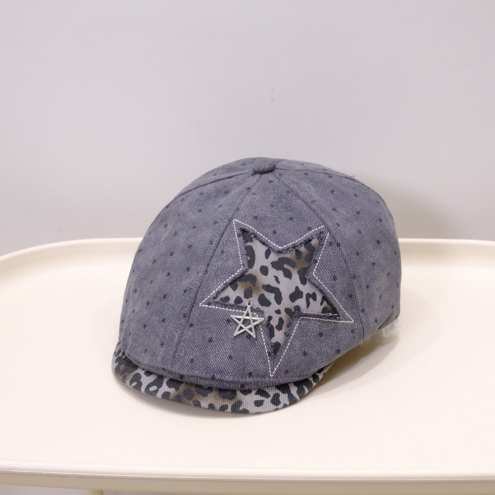 American Retro Leopard Print Polka Dot Star Patchwork Baseball Cap - Trendy, Fashionable, Stylish, And Unique Chick Style Cowboy Hat