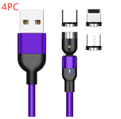 Essager 360° Rotating Magnetic USB Charging Cable for Android & Apple and Type C