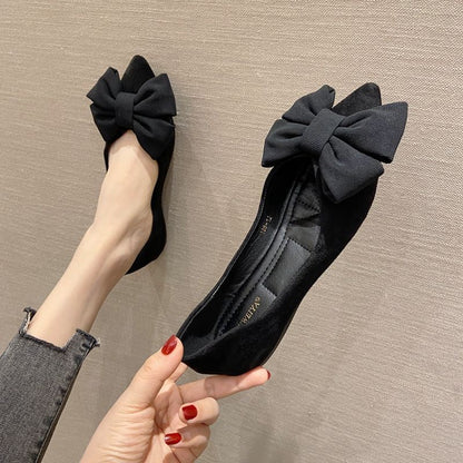 New Spring Pointed-toe Low-cut Black Flats