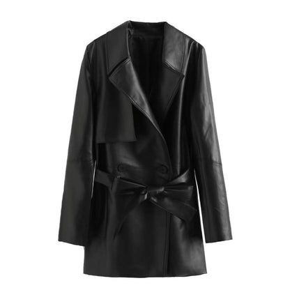 Women's Loose Faux Leather Short Coat