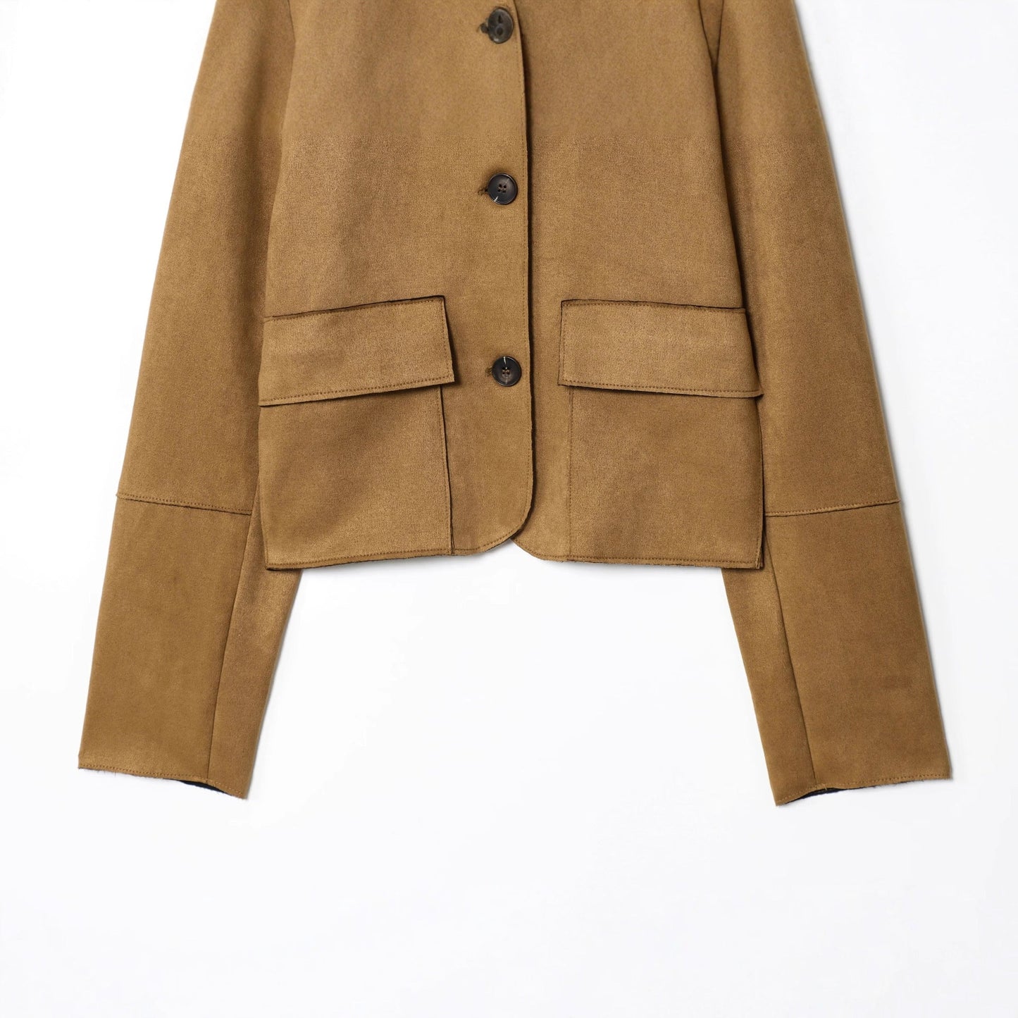 Casual Short Jacket With A Suede-like Finish