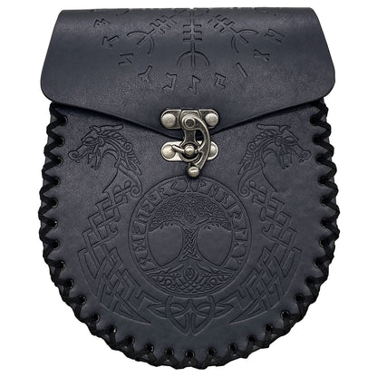 Vintage Viking Coin Purse: Medieval Belt Bag Style