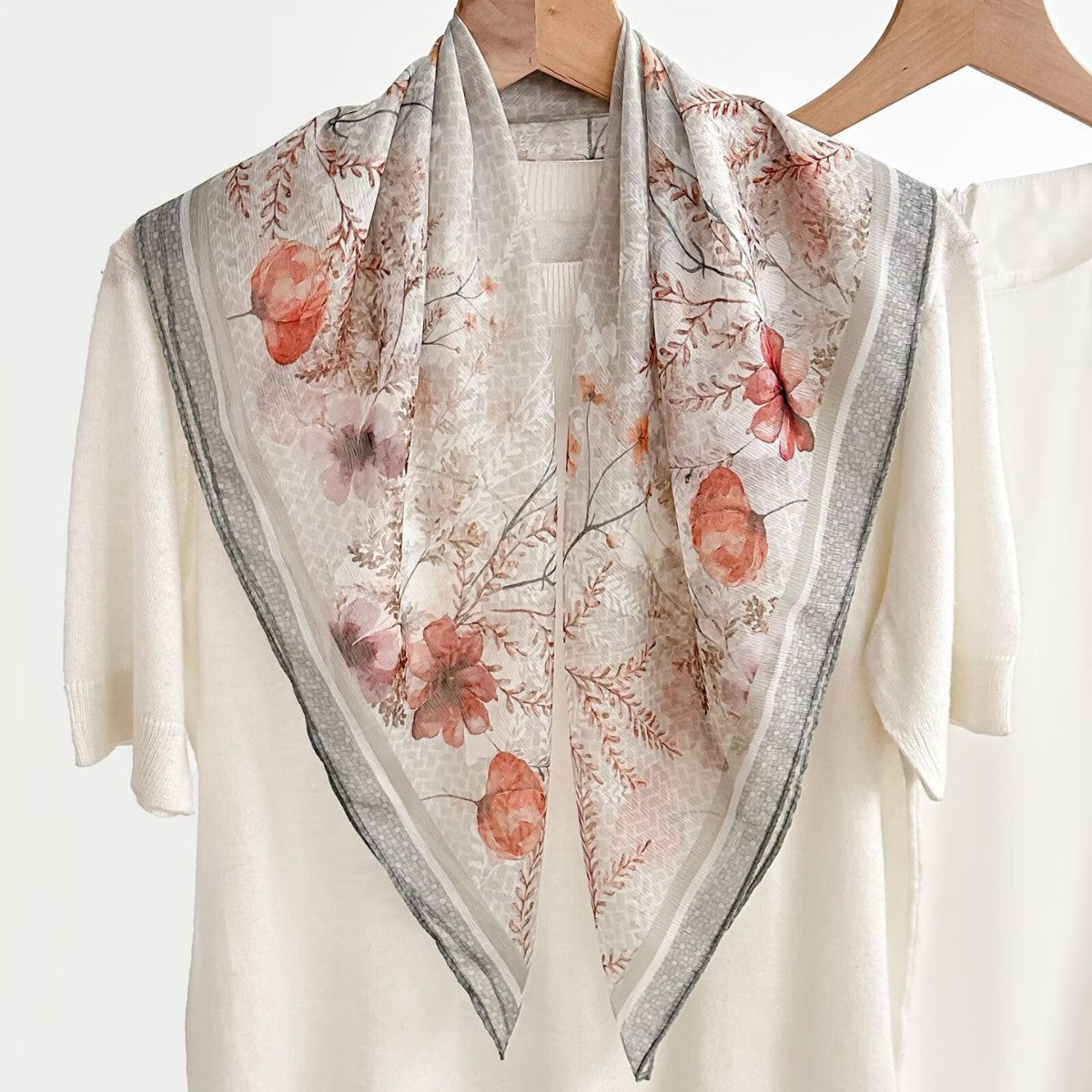New Breathable Versatile Silk Chiffon Scarf For Women, Also Usable As A Shawl