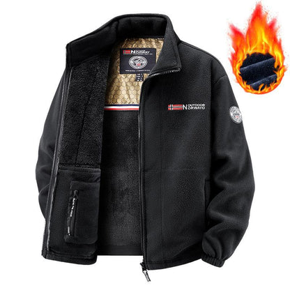 Warm Thickened Double-layer Fleece Mens Jacket